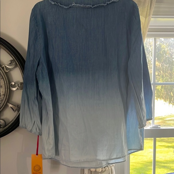 Ruby Rd. Blue Ombre Blouse - Picture 7 of 7